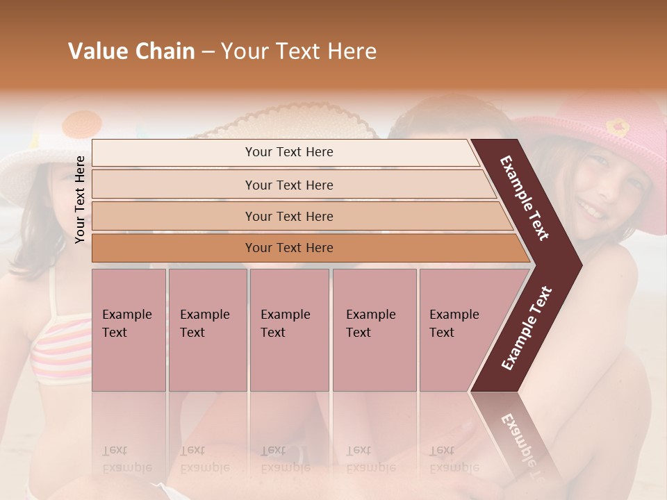 A Group Of People On The Beach With Hats On PowerPoint Template