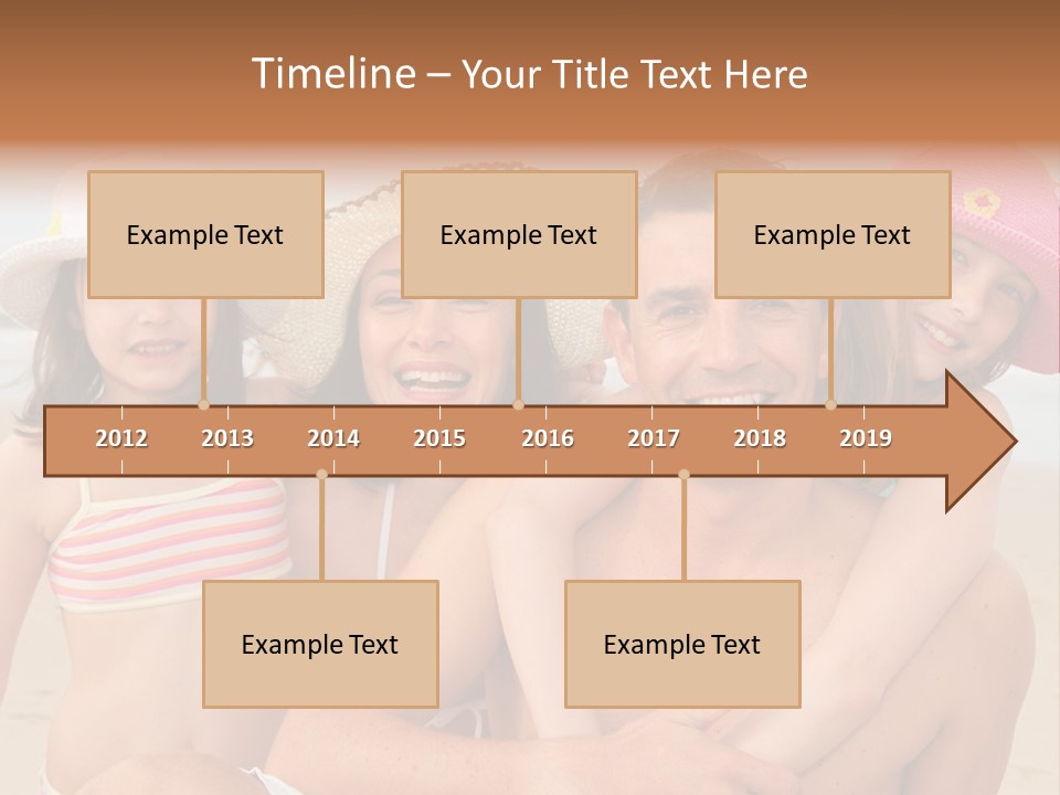 A Group Of People On The Beach With Hats On PowerPoint Template