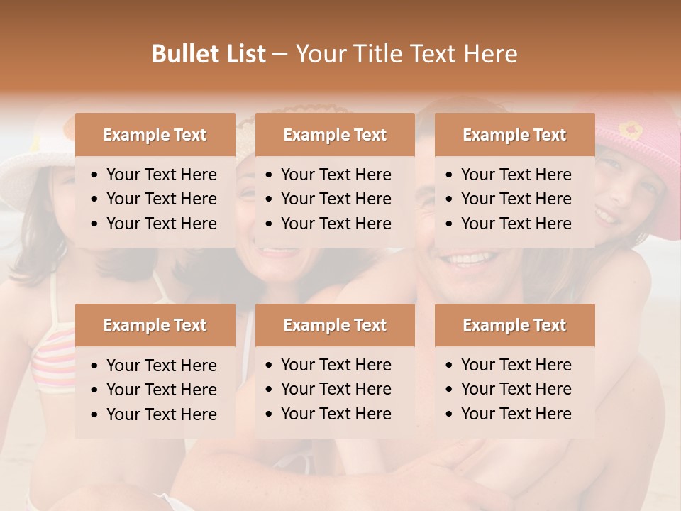 A Group Of People On The Beach With Hats On PowerPoint Template