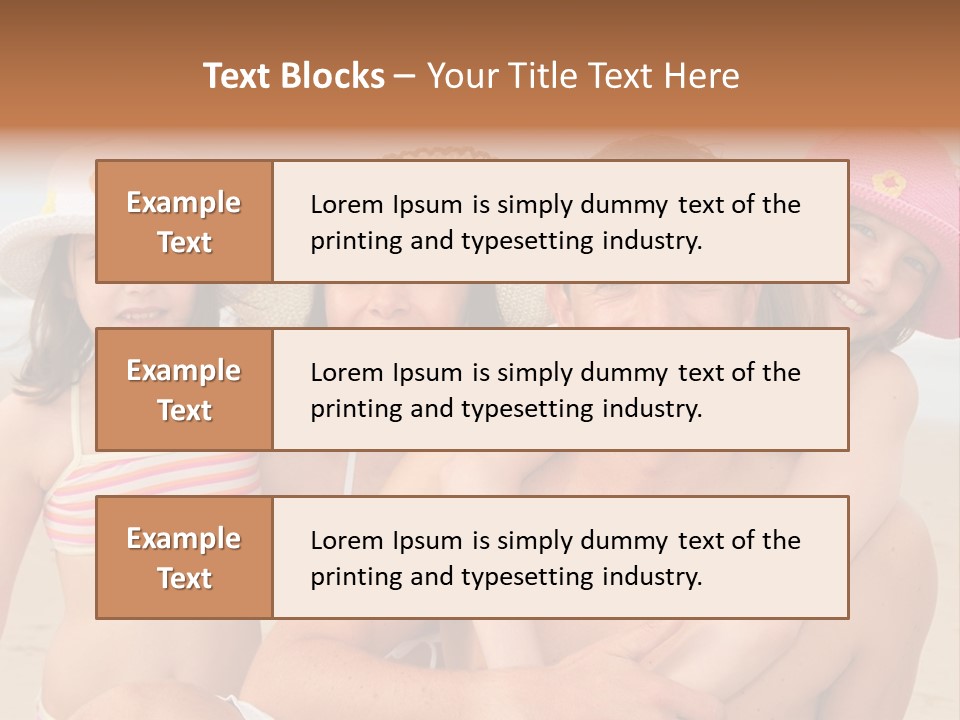 A Group Of People On The Beach With Hats On PowerPoint Template