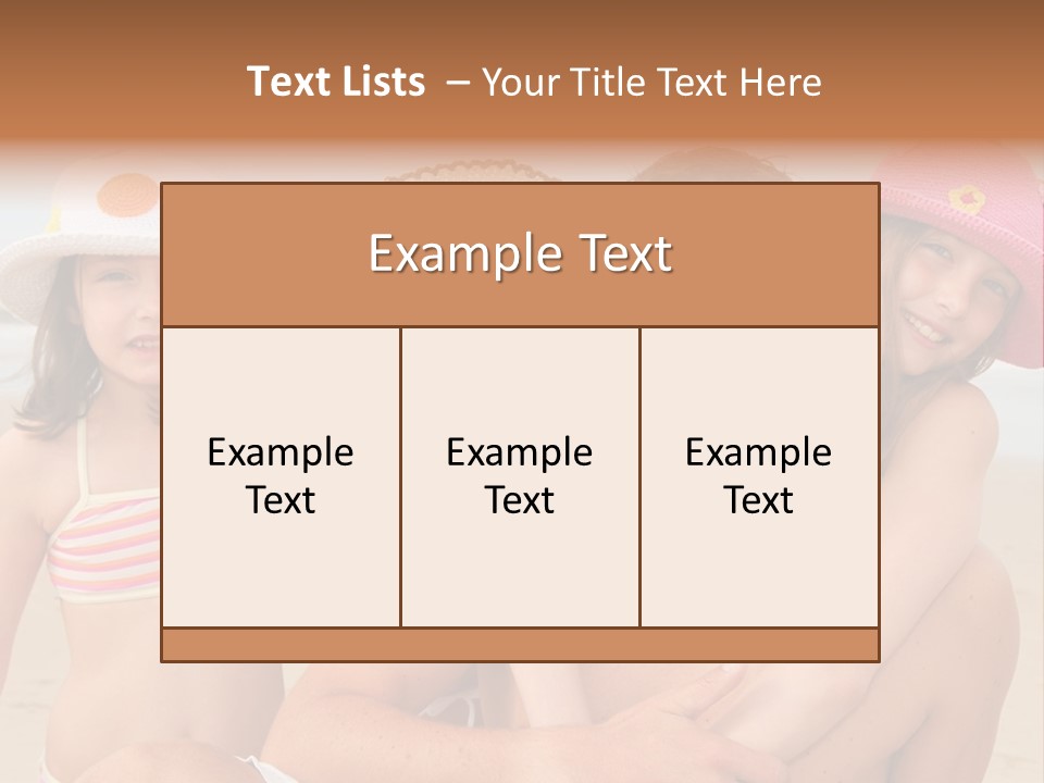 A Group Of People On The Beach With Hats On PowerPoint Template