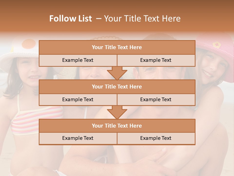 A Group Of People On The Beach With Hats On PowerPoint Template