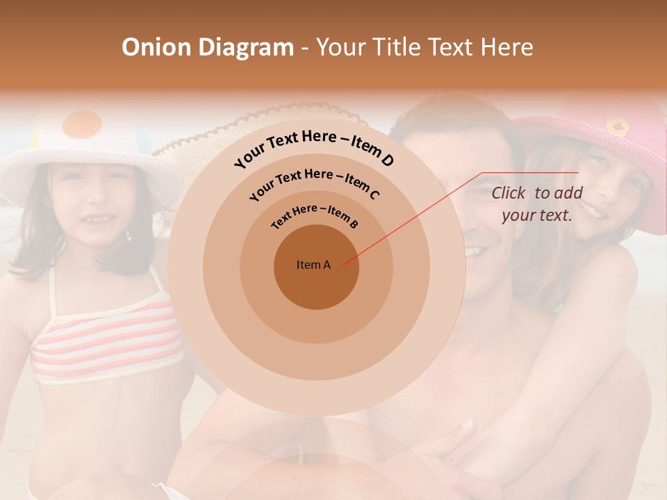 A Group Of People On The Beach With Hats On PowerPoint Template