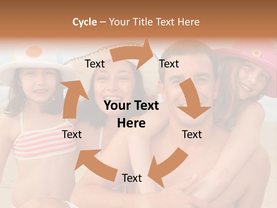 A Group Of People On The Beach With Hats On PowerPoint Template