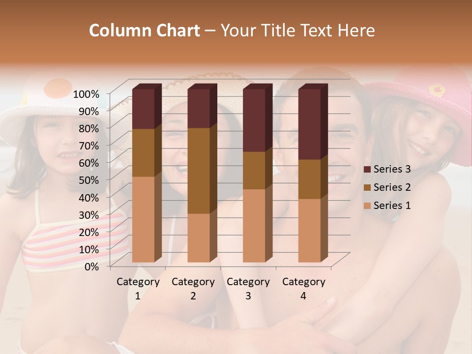 A Group Of People On The Beach With Hats On PowerPoint Template