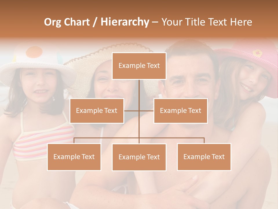 A Group Of People On The Beach With Hats On PowerPoint Template