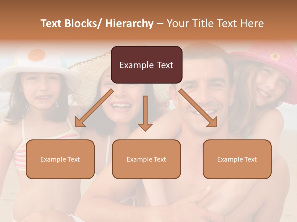 A Group Of People On The Beach With Hats On PowerPoint Template