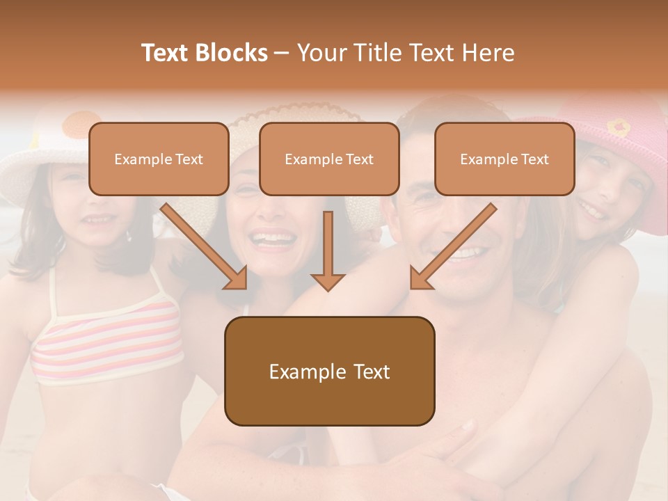 A Group Of People On The Beach With Hats On PowerPoint Template