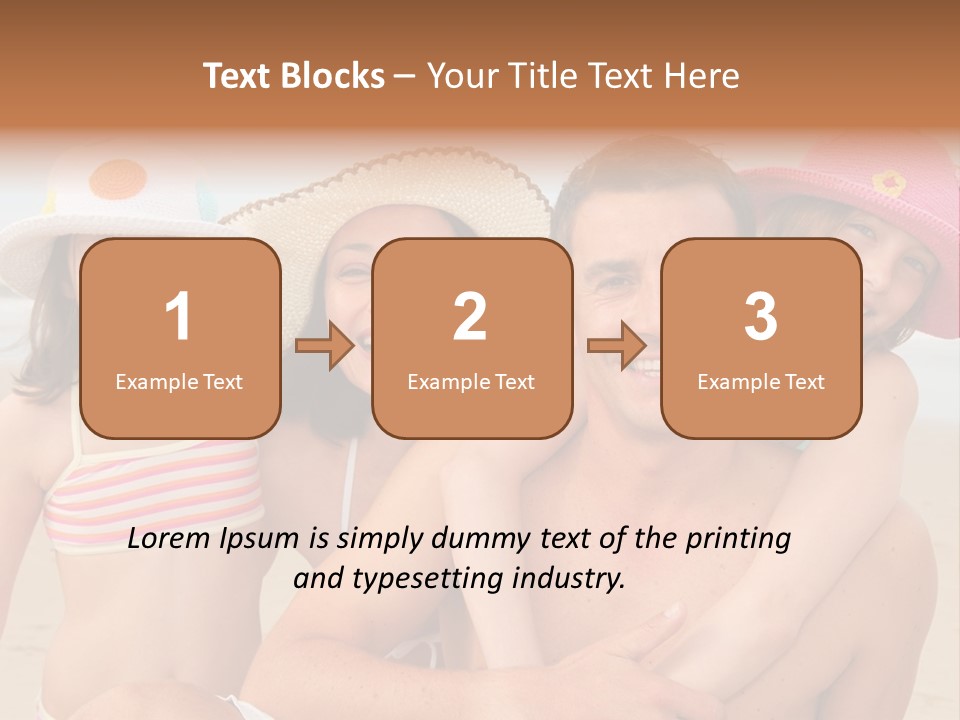 A Group Of People On The Beach With Hats On PowerPoint Template