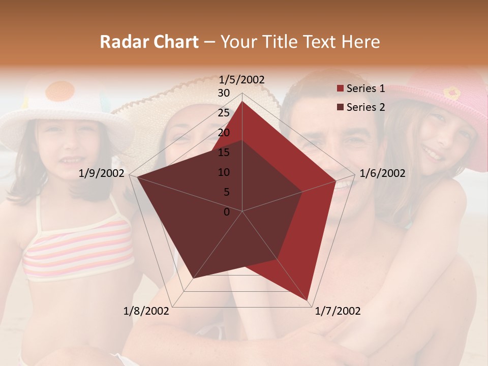 A Group Of People On The Beach With Hats On PowerPoint Template