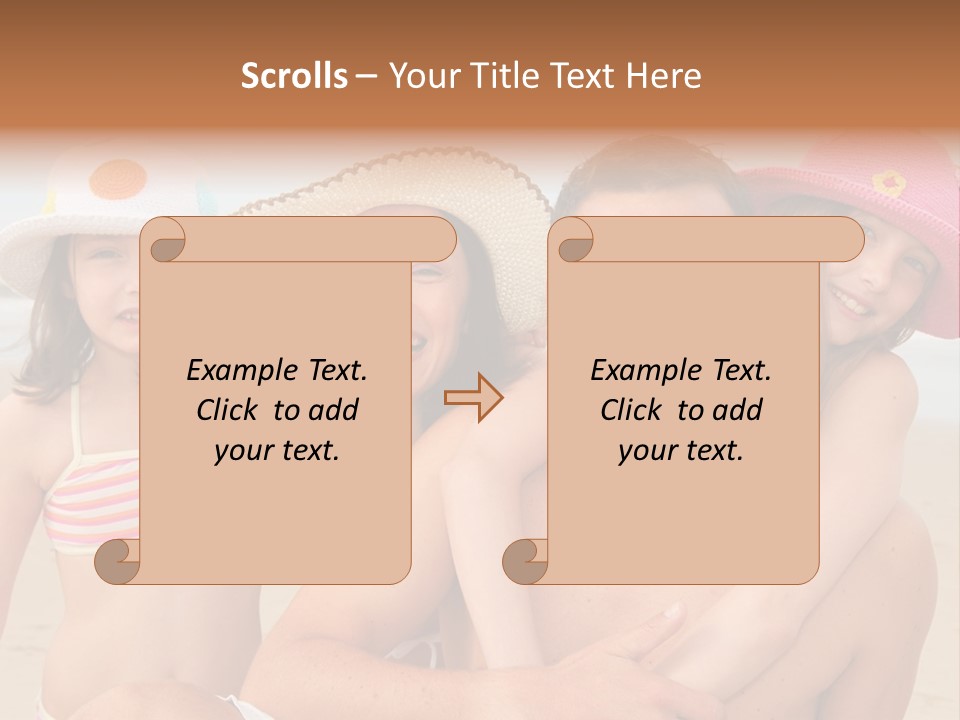 A Group Of People On The Beach With Hats On PowerPoint Template