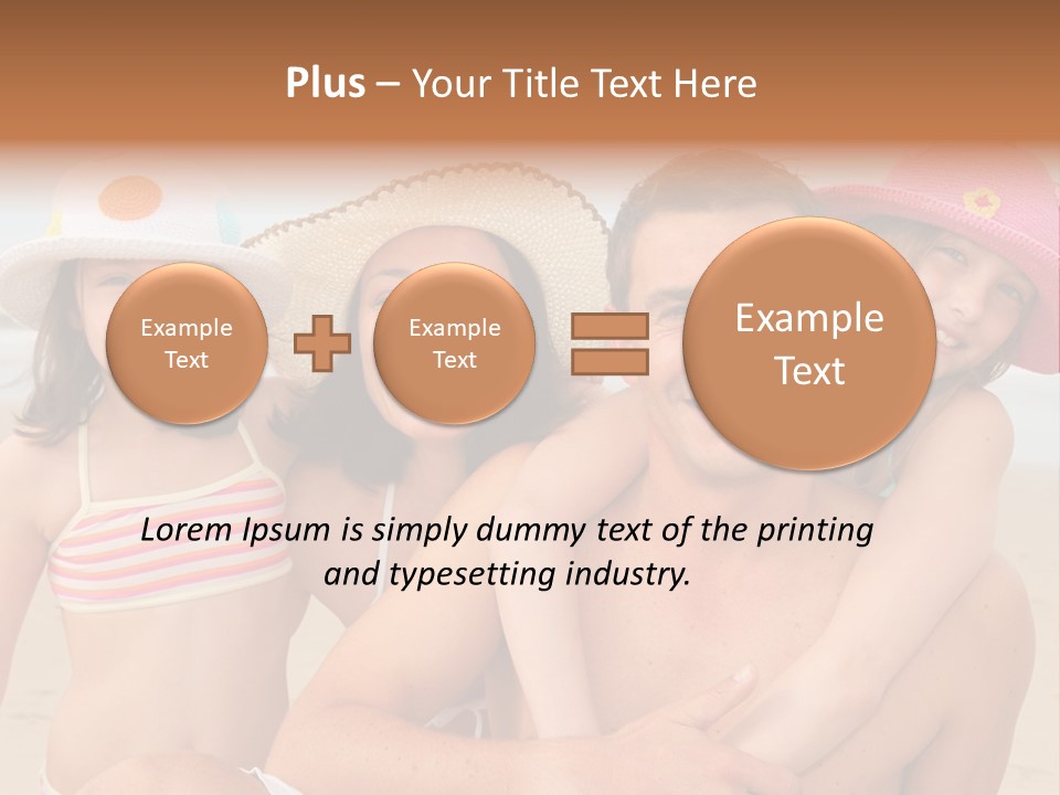 A Group Of People On The Beach With Hats On PowerPoint Template