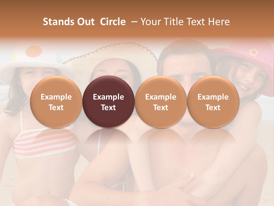 A Group Of People On The Beach With Hats On PowerPoint Template