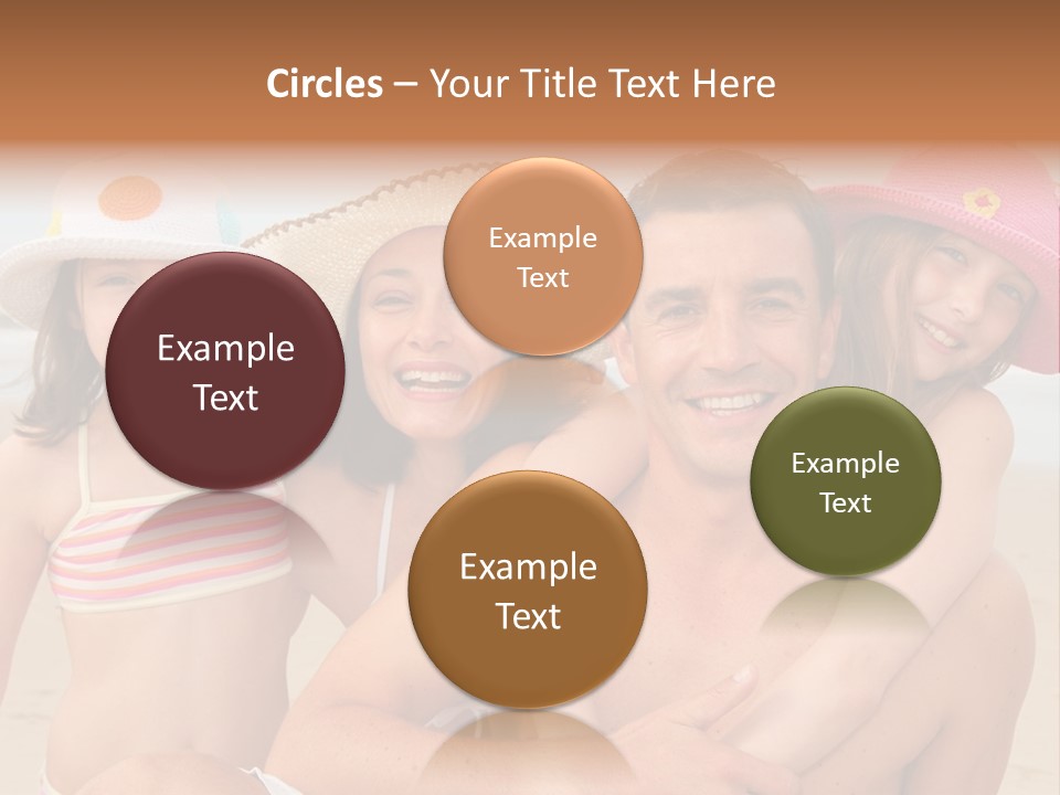 A Group Of People On The Beach With Hats On PowerPoint Template