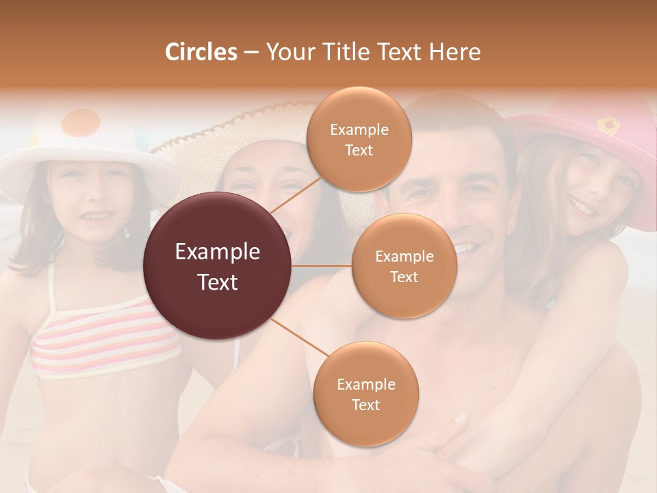 A Group Of People On The Beach With Hats On PowerPoint Template