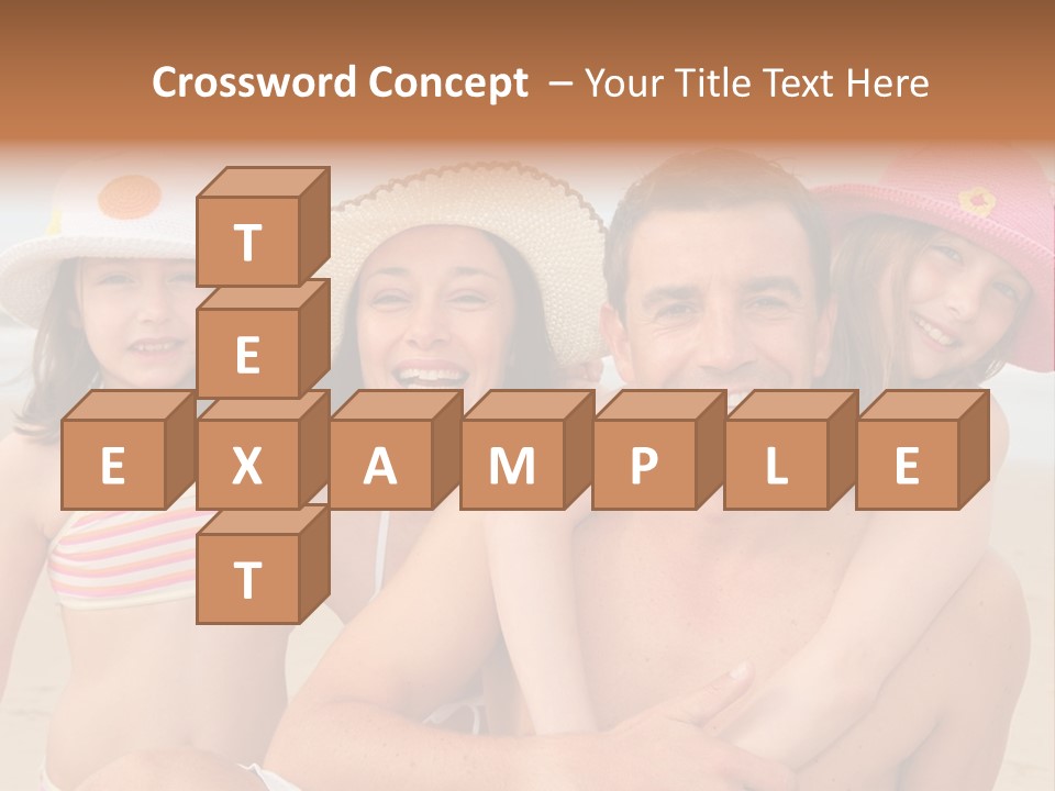 A Group Of People On The Beach With Hats On PowerPoint Template