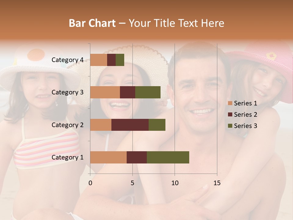 A Group Of People On The Beach With Hats On PowerPoint Template