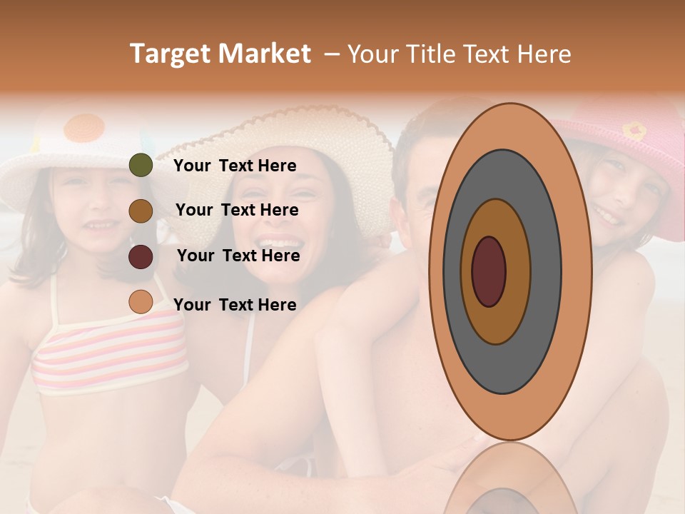 A Group Of People On The Beach With Hats On PowerPoint Template