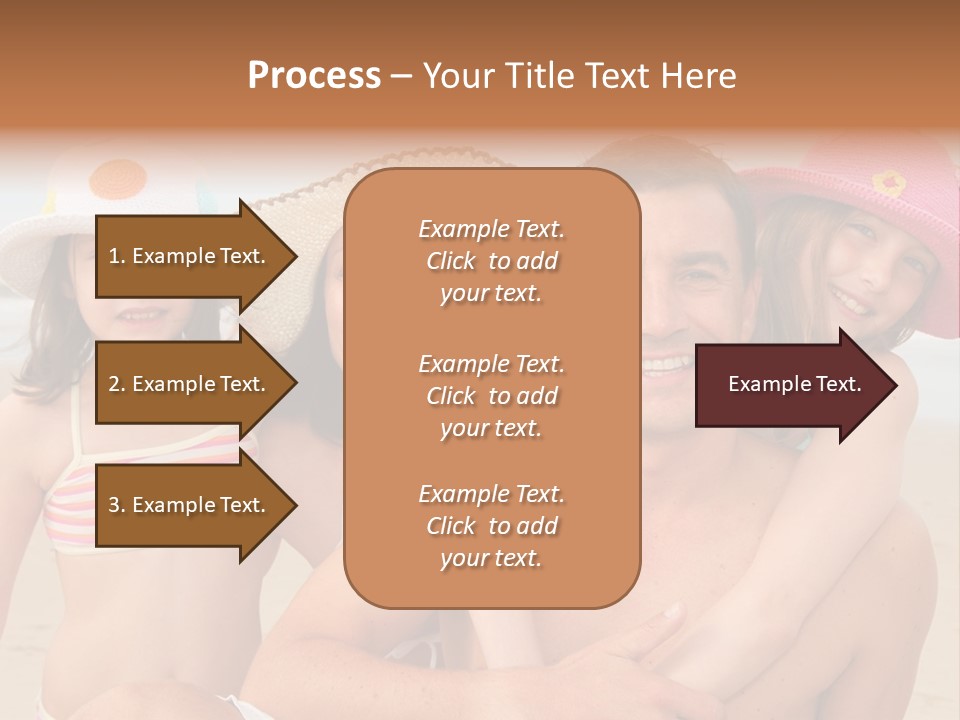 A Group Of People On The Beach With Hats On PowerPoint Template