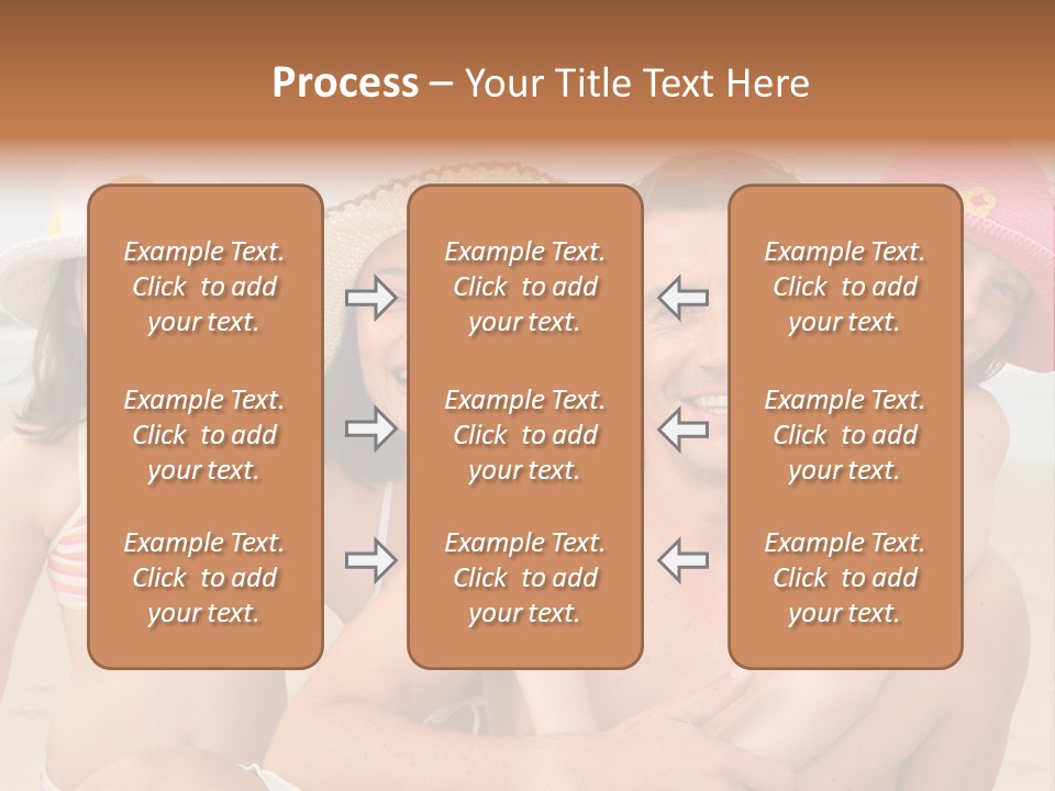 A Group Of People On The Beach With Hats On PowerPoint Template