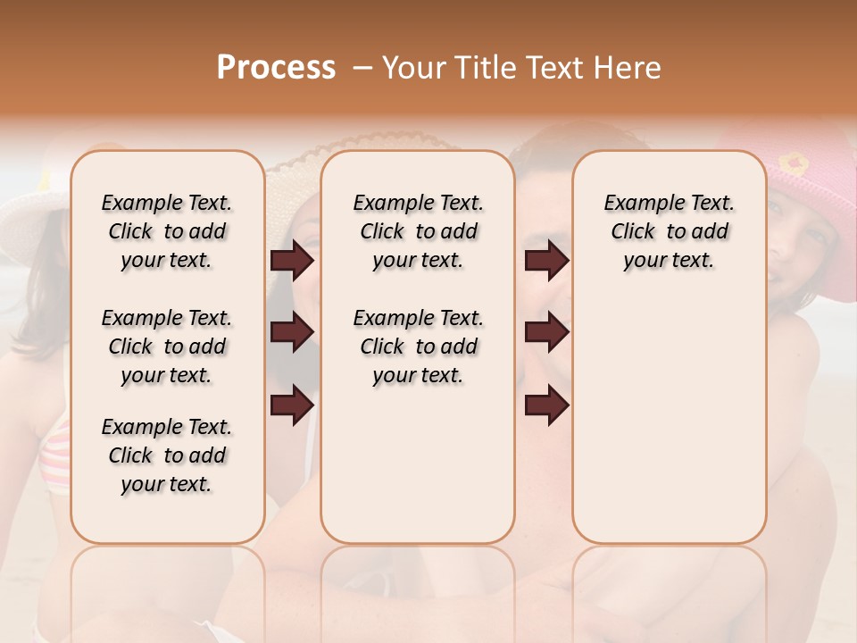 A Group Of People On The Beach With Hats On PowerPoint Template