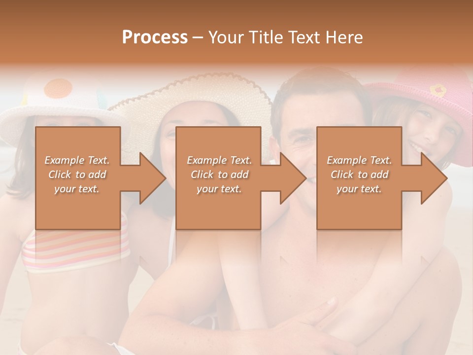 A Group Of People On The Beach With Hats On PowerPoint Template