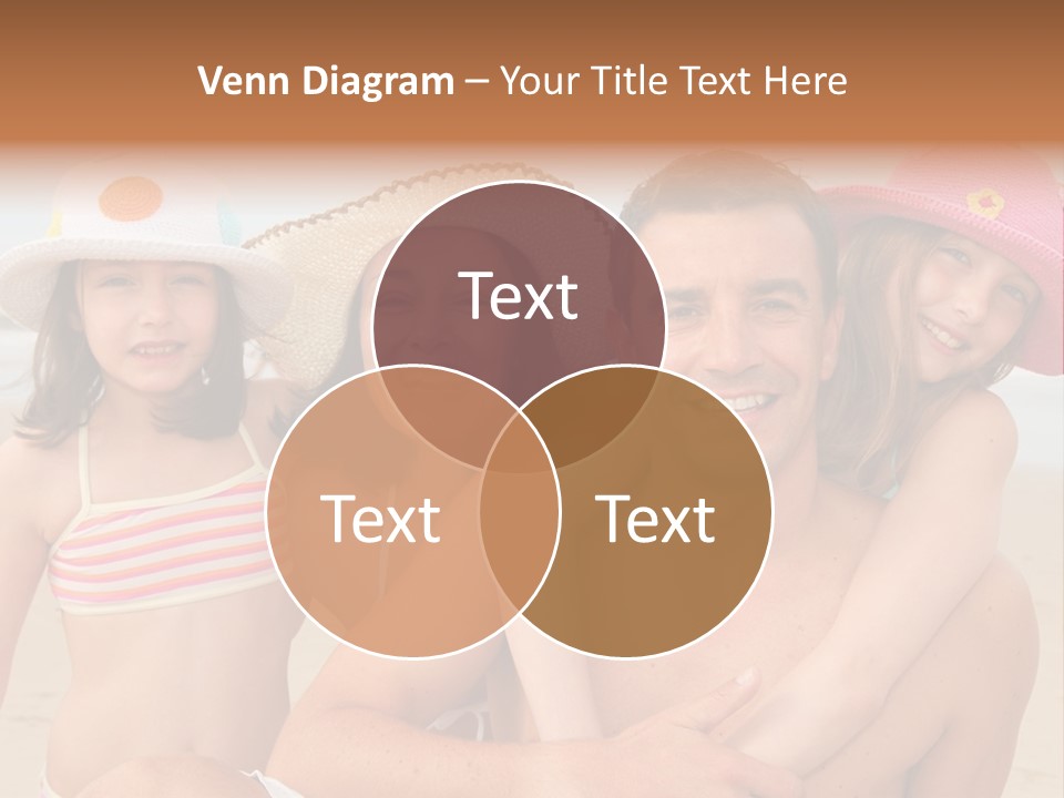 A Group Of People On The Beach With Hats On PowerPoint Template