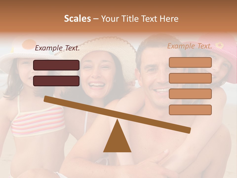 A Group Of People On The Beach With Hats On PowerPoint Template