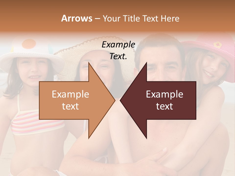 A Group Of People On The Beach With Hats On PowerPoint Template