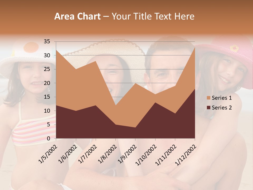A Group Of People On The Beach With Hats On PowerPoint Template