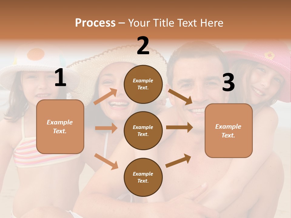 A Group Of People On The Beach With Hats On PowerPoint Template