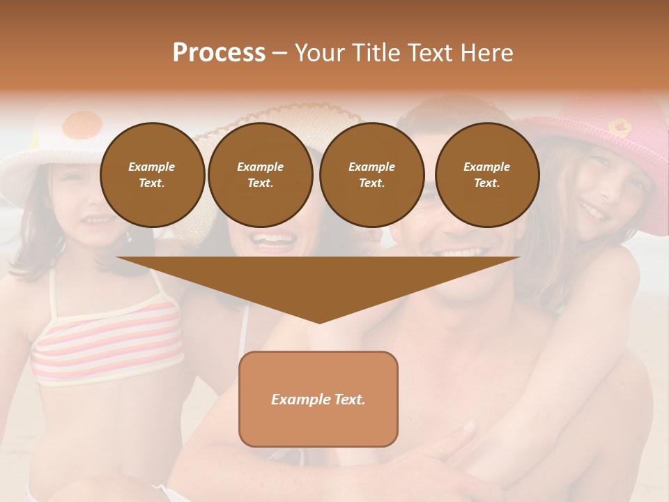 A Group Of People On The Beach With Hats On PowerPoint Template