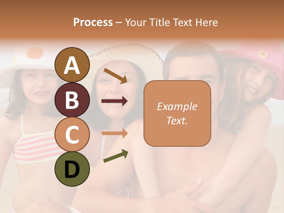 A Group Of People On The Beach With Hats On PowerPoint Template