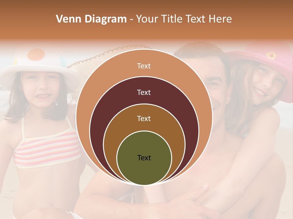 A Group Of People On The Beach With Hats On PowerPoint Template