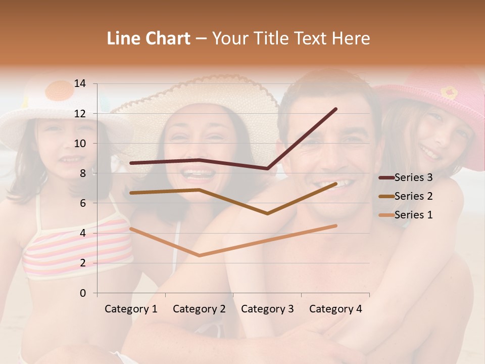 A Group Of People On The Beach With Hats On PowerPoint Template