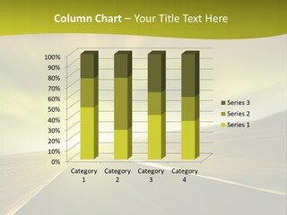 A Road With A Green And Yellow Background PowerPoint Template