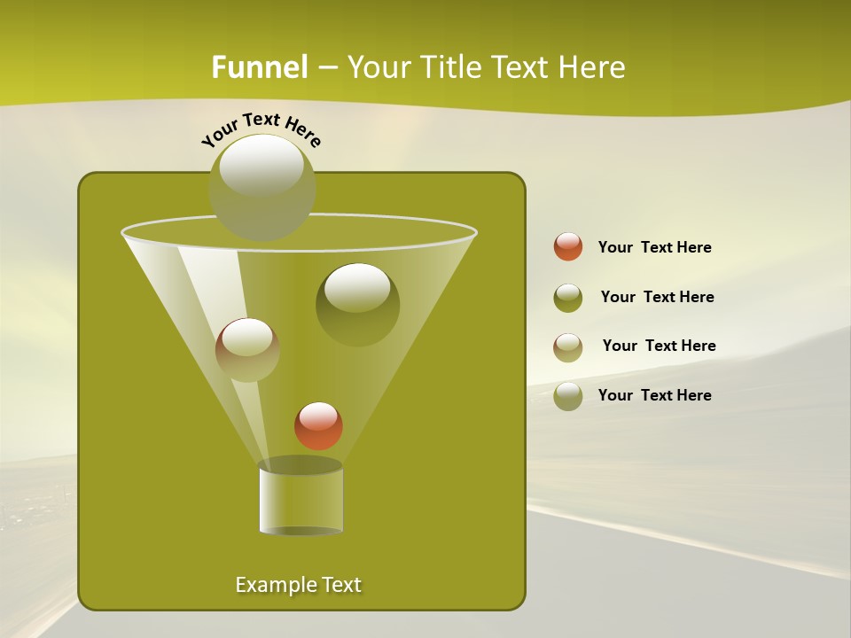 A Road With A Green And Yellow Background PowerPoint Template