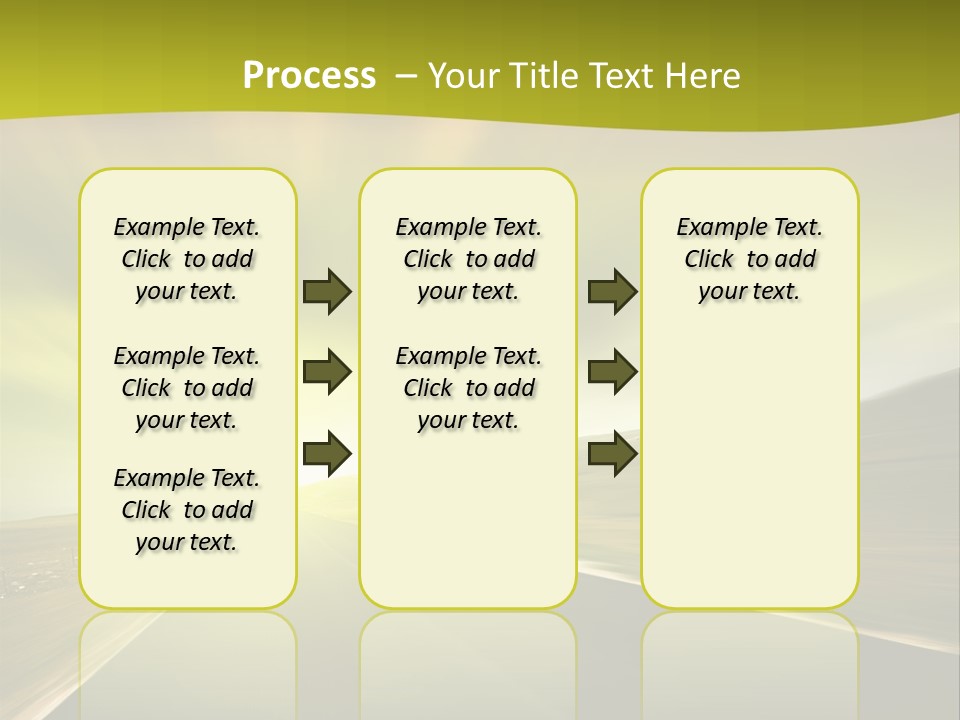 A Road With A Green And Yellow Background PowerPoint Template