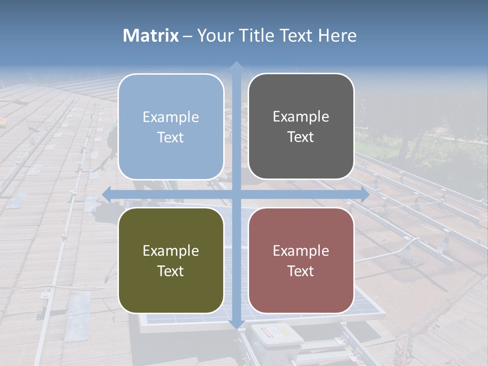 A Man Working On A Roof With Solar Panels PowerPoint Template