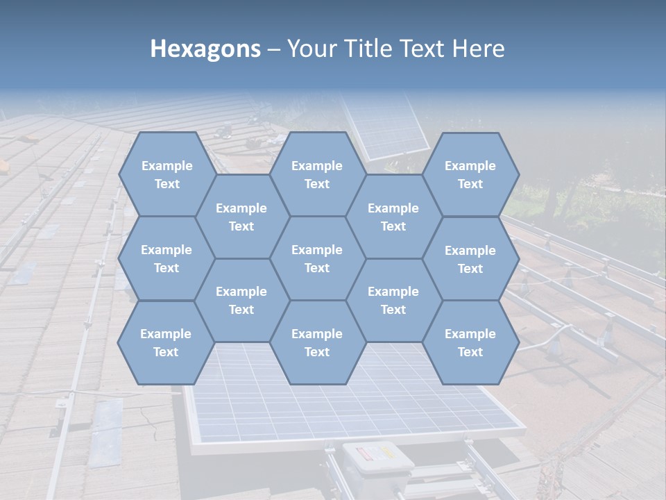 A Man Working On A Roof With Solar Panels PowerPoint Template