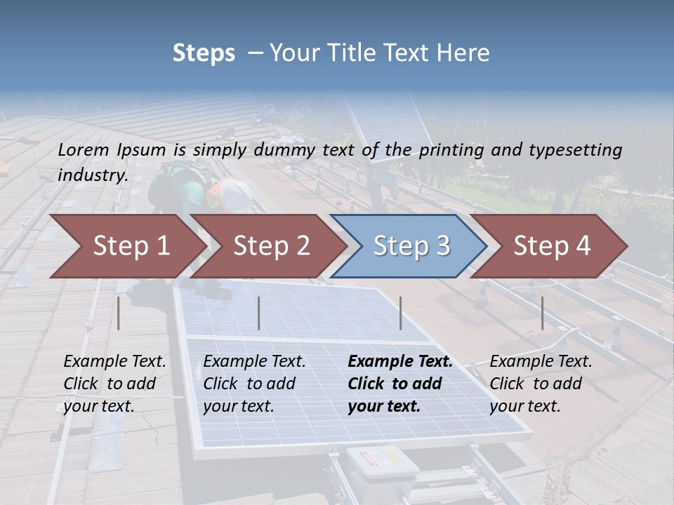 A Man Working On A Roof With Solar Panels PowerPoint Template