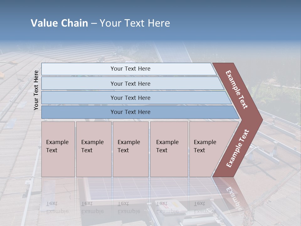 A Man Working On A Roof With Solar Panels PowerPoint Template
