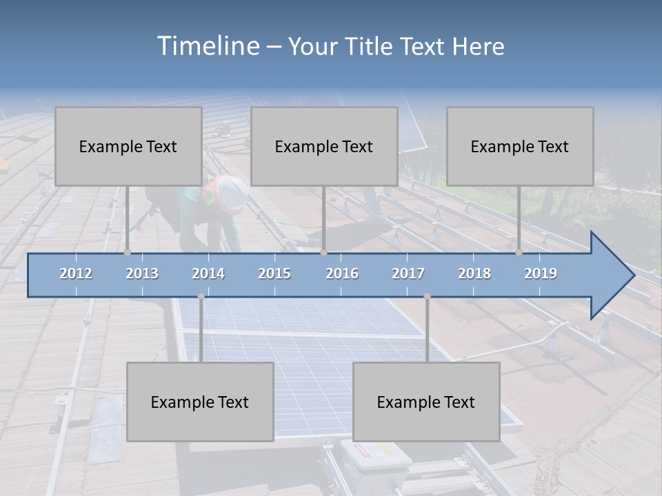 A Man Working On A Roof With Solar Panels PowerPoint Template