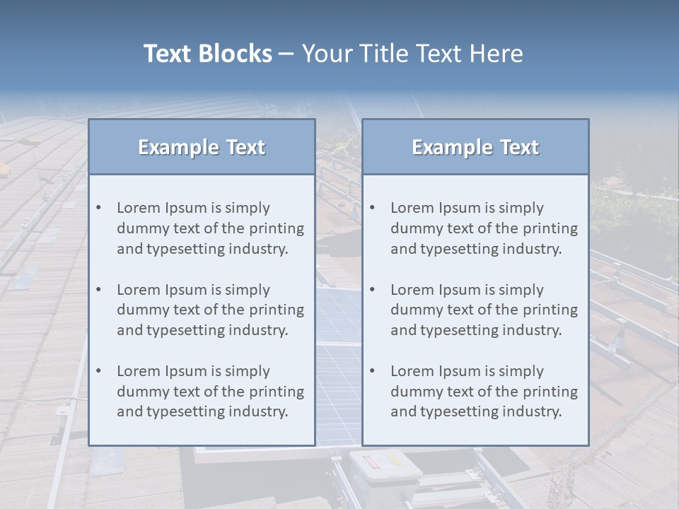 A Man Working On A Roof With Solar Panels PowerPoint Template