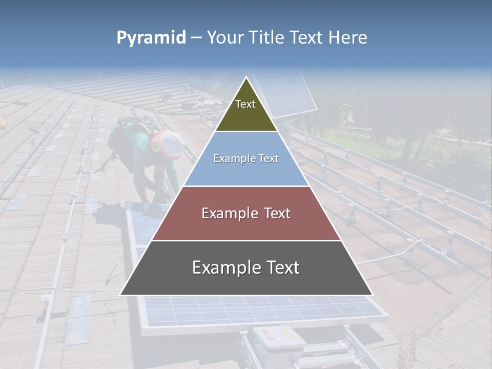A Man Working On A Roof With Solar Panels PowerPoint Template