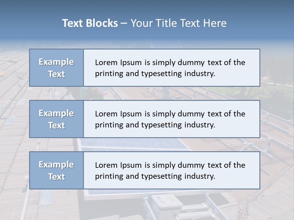 A Man Working On A Roof With Solar Panels PowerPoint Template