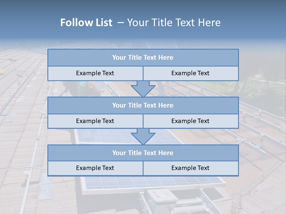 A Man Working On A Roof With Solar Panels PowerPoint Template