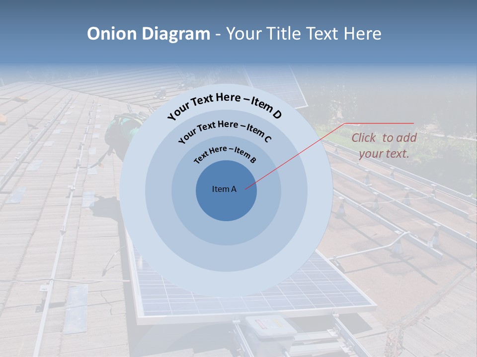A Man Working On A Roof With Solar Panels PowerPoint Template