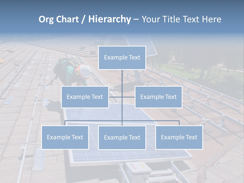 A Man Working On A Roof With Solar Panels PowerPoint Template