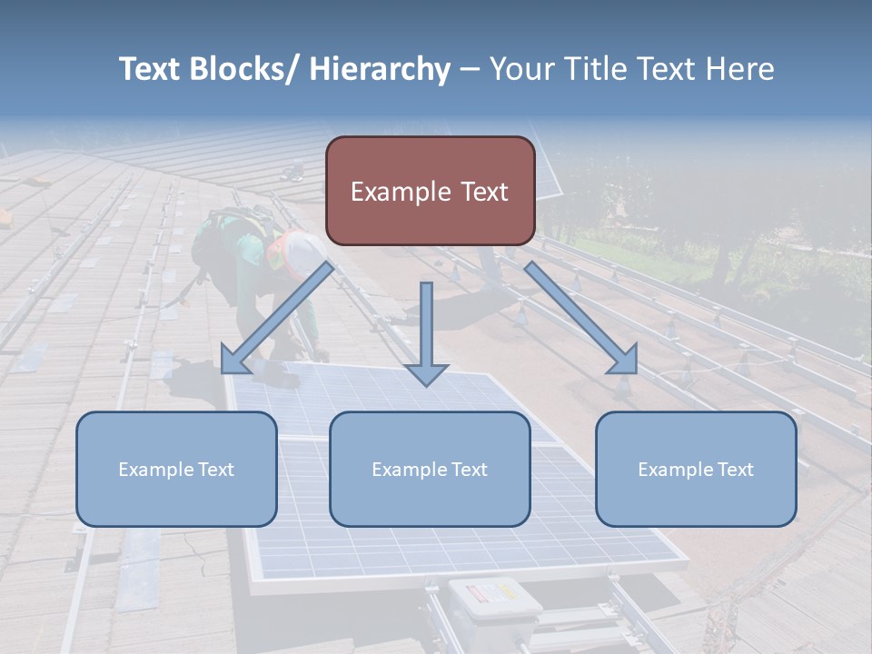 A Man Working On A Roof With Solar Panels PowerPoint Template